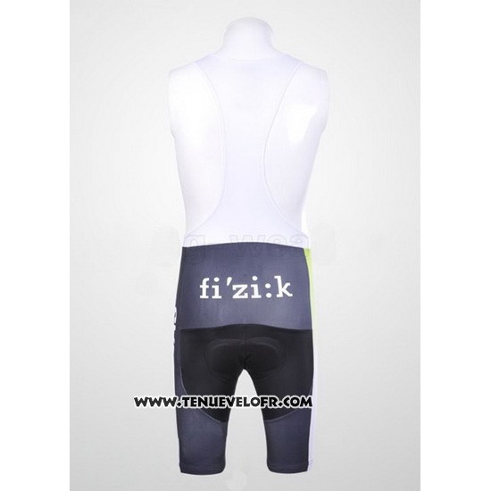 2011 Maillot Ciclismo Liquigas Cannondale Noir et Vert Manches Courtes et Cuissard
